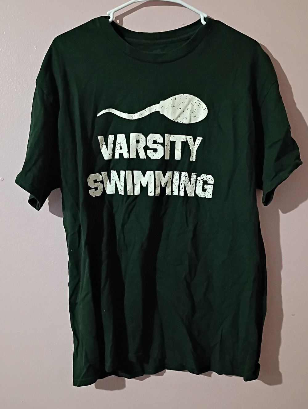 Danny Duncan Varsity Swimming Men's Swim T-Shirt - Dark Green